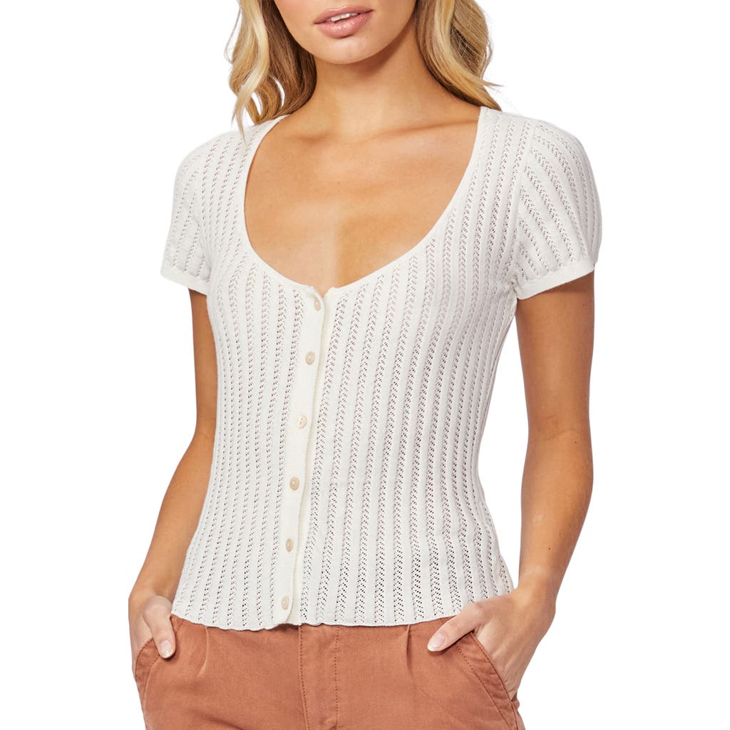 PAIGE PAIGE Anthy Open Stitch Knit Top