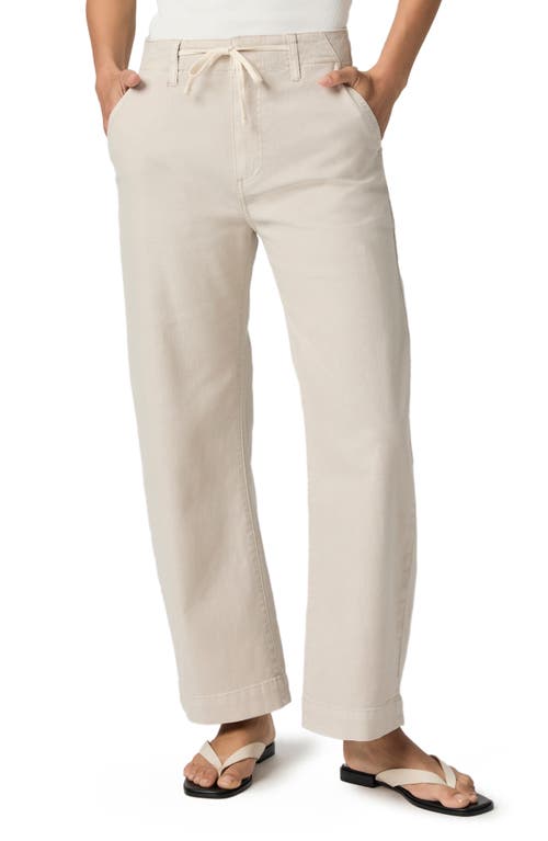 PAIGE PAIGE Arellia Drawstring High Waist Ankle Barrel Leg Trouser Jeans