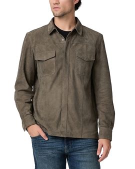 Paige Paige Baltimore Leather Pocket Shacket