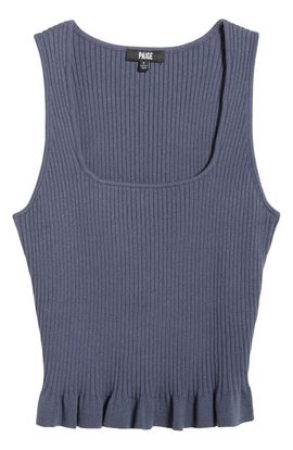 PAIGE PAIGE Bronwyn Rib Cotton Blend Sweater Tank
