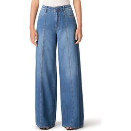 PAIGE PAIGE Cameron Seamed High Waist Super Wide Leg Jeans