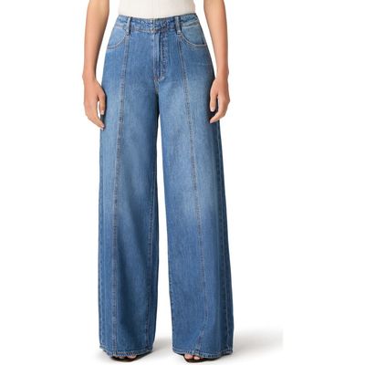 PAIGE PAIGE Cameron Seamed High Waist Super Wide Leg Jeans