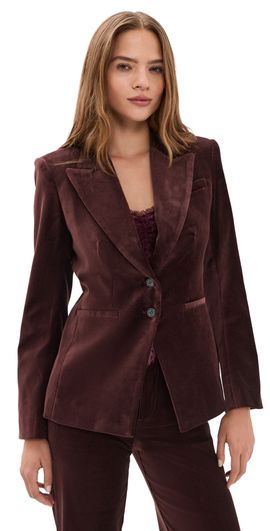 PAIGE PAIGE Chelsee Blazer Burgundy
