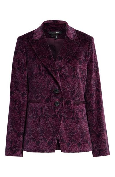 PAIGE PAIGE Chelsee Floral Velvet Blazer