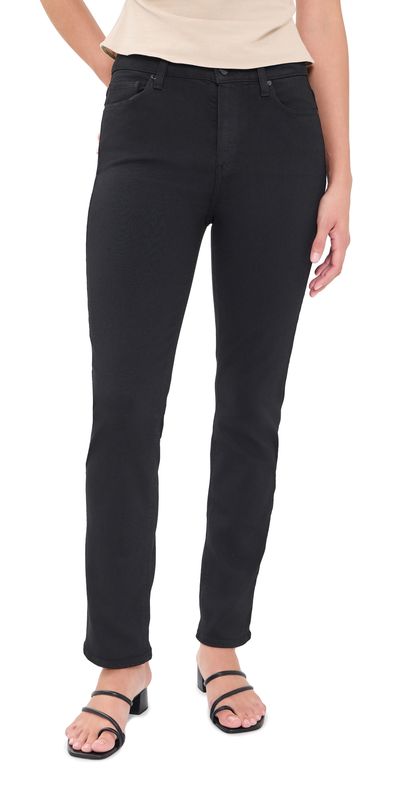 PAIGE PAIGE Cindy Clean Hem Jeans Black Shadow