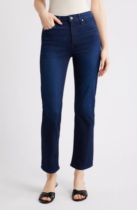 PAIGE PAIGE Cindy High Waist Crop Straight Leg Jeans