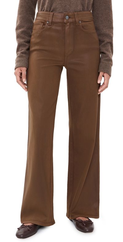 PAIGE PAIGE Coated Anessa Jeans Cognac Luxe Coating