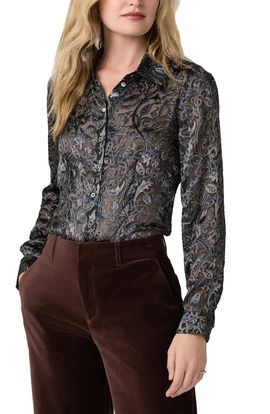 PAIGE PAIGE Desano Burnout Button-Up Shirt