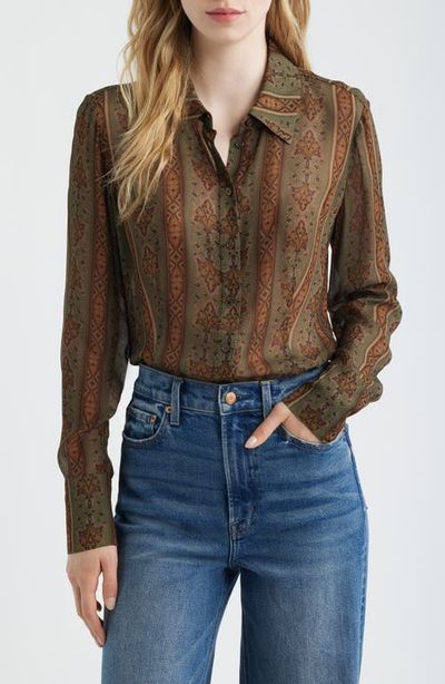 PAIGE PAIGE Desano Paisley Button-Up Shirt