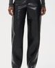 PAIGE PAIGE Emilie Leather Blend Pants 31 Black - 2