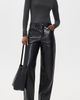 PAIGE PAIGE Emilie Leather Blend Pants 31 Black - 5