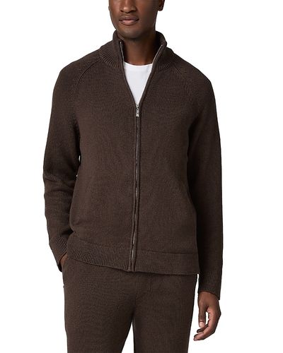 Paige Paige Falberg Cotton & Cashmere Stand Collar Zip Sweater