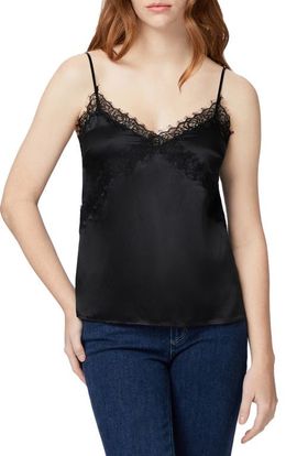 PAIGE PAIGE Gwen Lace Trim Silk Camisole