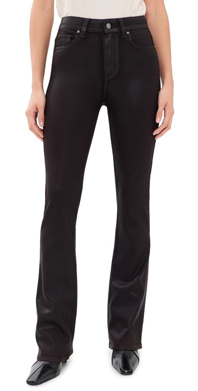PAIGE PAIGE High Rise Laurel Canyon 32 Chicory Coffee Luxe Coating