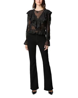 Paige Paige High Rise Laurel Canyon Jeans in Black Shadow