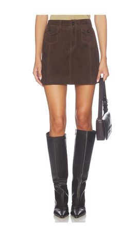 PAIGE PAIGE Janelle Suede Skirt