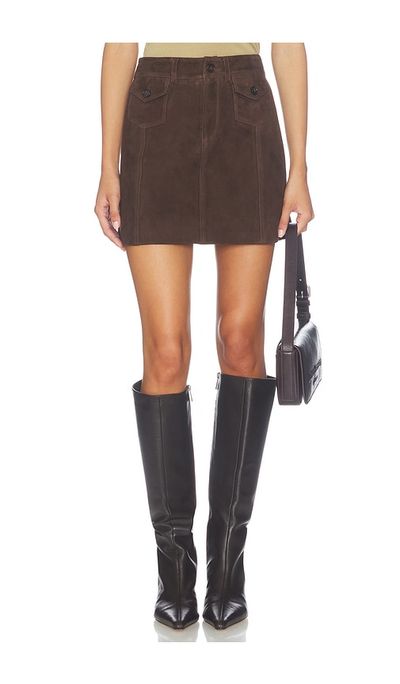 PAIGE PAIGE Janelle Suede Skirt