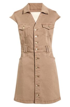 PAIGE PAIGE Jaxsyn Cap Sleeve Denim Minidress