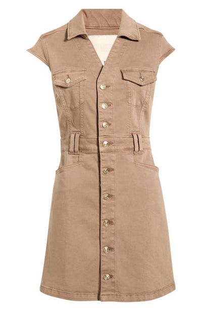 PAIGE PAIGE Jaxsyn Cap Sleeve Denim Minidress