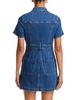 Paige Paige Jenny Denim Button Front Mini Dress in Delancey - 4