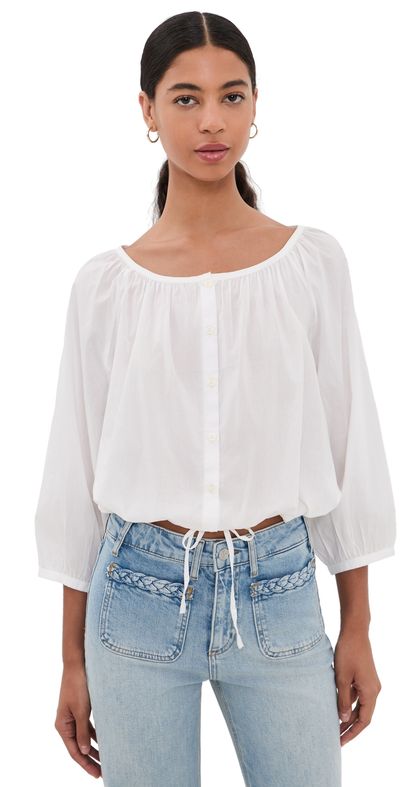 PAIGE PAIGE Kinzie Top White