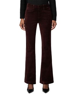 Paige Paige Laurel Canyon High Rise Velvet Bootcut Jeans in Burgundy