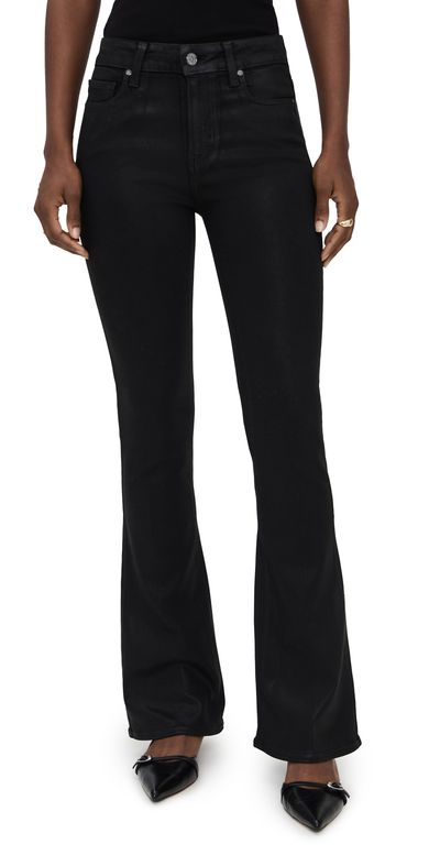 PAIGE PAIGE Laurel Canyon Jeans Black Fog Luxe Coating