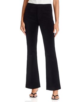 Paige Paige Laurel Canyon Velvet High Rise Bootcut Jeans in Black Overdye