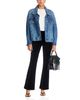 Paige Paige Laurel Canyon Velvet High Rise Bootcut Jeans in Black Overdye - 2