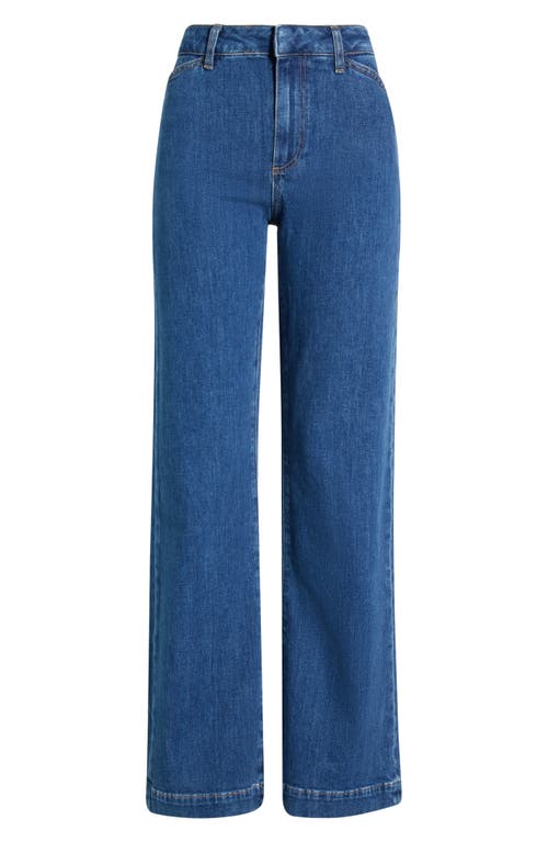 PAIGE PAIGE Leenah Curved Pocket High Waist Wide Leg Jeans