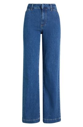 PAIGE PAIGE Leenah Curved Pocket High Waist Wide Leg Jeans