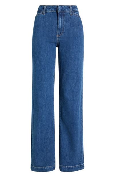 PAIGE PAIGE Leenah Curved Pocket High Waist Wide Leg Jeans
