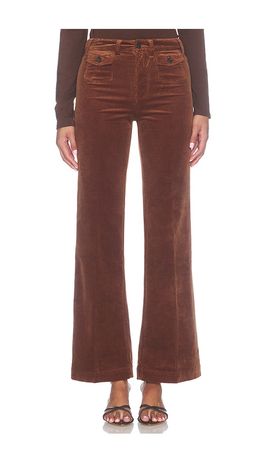 PAIGE PAIGE Leenah With Mini Patch Pockets Trouser Leg Corduroy Pant