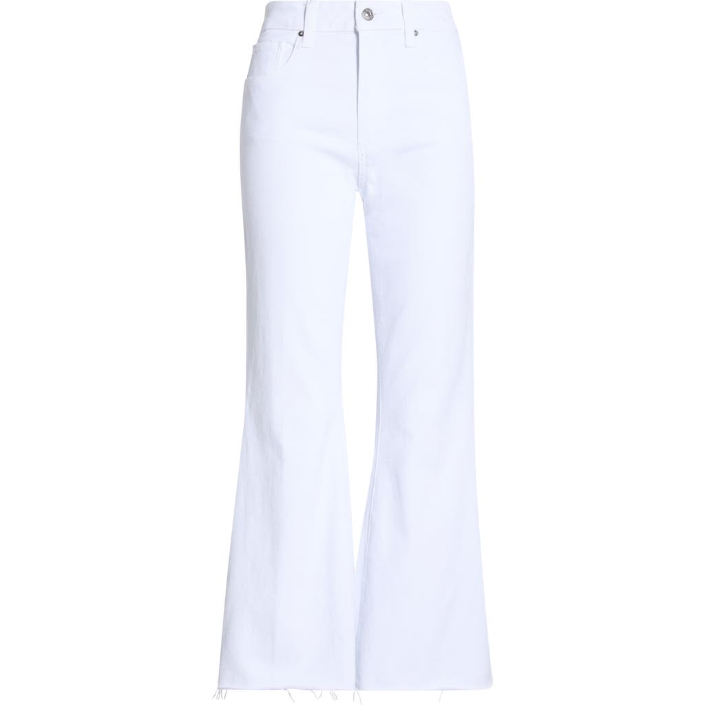PAIGE PAIGE Marlow High Waist Raw Hem Ankle Skimmer Flare Jeans