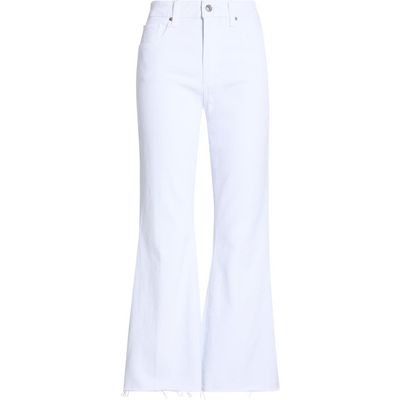 PAIGE PAIGE Marlow High Waist Raw Hem Ankle Skimmer Flare Jeans