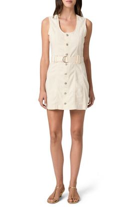 PAIGE PAIGE Maxine Belted Sleeveless Denim Minidress