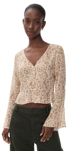 PAIGE PAIGE Mila Blouse Ecru Multi