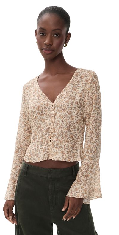 PAIGE PAIGE Mila Blouse Ecru Multi