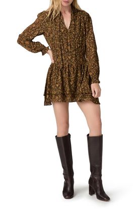 PAIGE PAIGE Nantes Metallic Silk Chiffon Minidress