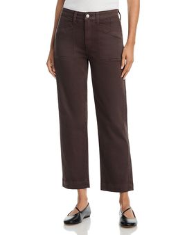 Paige Paige Quincy High Rise Ankle Straight Jeans in Rich Chocolate