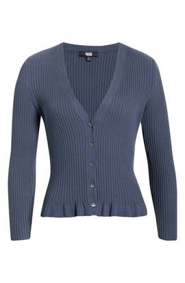PAIGE PAIGE Royce Cotton Blend Rib Cardigan