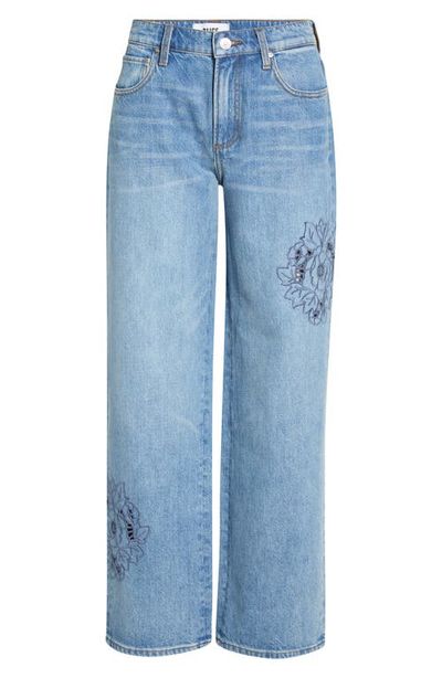 PAIGE PAIGE Rylann Embroidered Eyelet Wide Leg Jeans