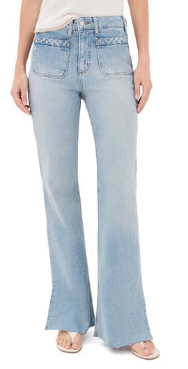 PAIGE PAIGE Sofia Braided Patch Pocket Jeans Montebello