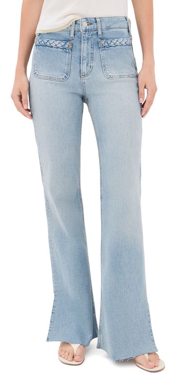 PAIGE PAIGE Sofia Braided Patch Pocket Jeans Montebello