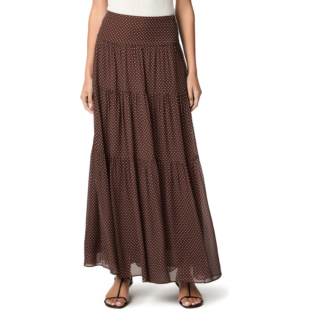 PAIGE PAIGE Somi Tiered Polka Dot Maxi Skirt