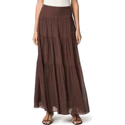 PAIGE PAIGE Somi Tiered Polka Dot Maxi Skirt