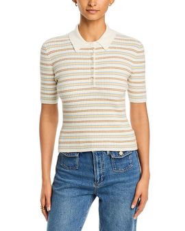 Paige Paige Summit Ribbed Polo Top