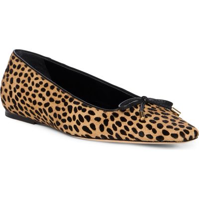 PAIGE PAIGE Wiley Pointed Toe Genuine Calf Hair Flat