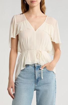 PAIGE PAIGE Willa Cape Shoulders Top