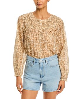 Paige Paige Zoia Smocked Blouse